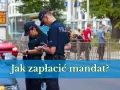 Policjanci spisują formularz mandatu.