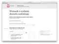 Formularz wniosku o wydanie dowodu osobistego. Można tu dodać zdjęcie do dowodu dla dziecka.