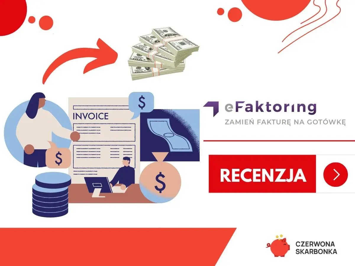 Ilustracja przedstawia proces zamiany faktury na gotówkę, sugerując wsparcie Narodowego Funduszu Gwarancyjnego.