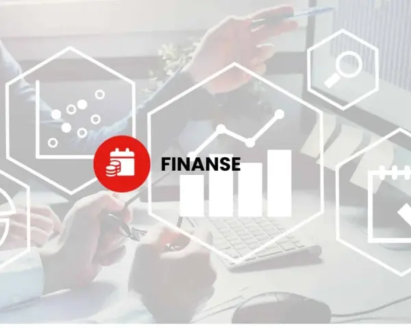 Analiza finansów, w tym podatków pośrednich, z ikonami wykresów i kalendarza.