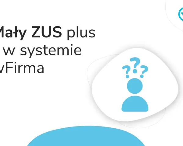 Mały ZUS plus w systemie wFirma. Ikona osoby z pytajnikami symbolizuje wątpliwości.