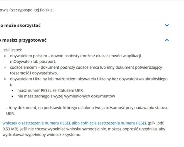 Jak odblokować PESEL? Strona gov.pl wyjaśnia, jakie dokumenty są potrzebne dla obywateli Polski, cudzoziemców i obywateli Ukrainy.