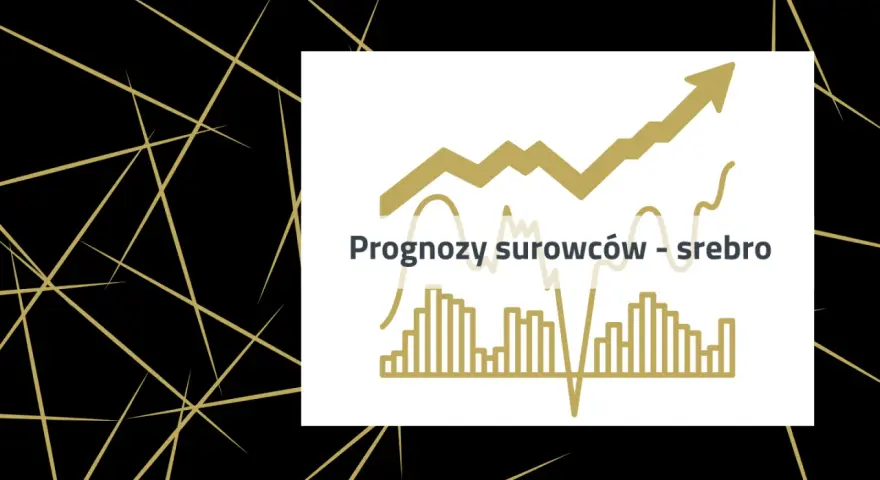 Wykresy i linie symbolizujące prognozy cen srebra.