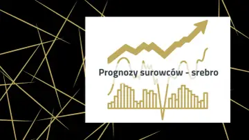 Wykresy i linie symbolizujące prognozy cen srebra.