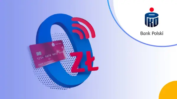 Karta PKO BP 500+ z symbolem złotówki i sygnałem Wi-Fi.